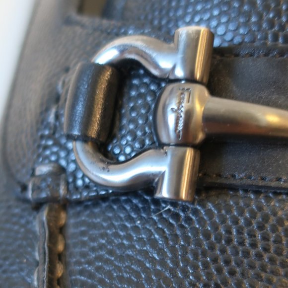 Mens Salvatore Ferragamo Black Leather Double Gancini Loafers 7* E - Picture 3 of 9